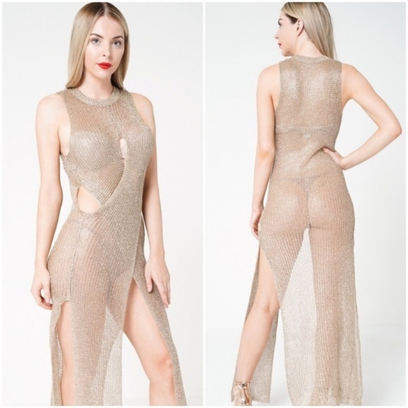 Dresses & Skirts - Knitter Metallic Maxi Dress